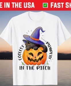 Coolest Cat Witch Pumpkin In The Patch Shirts Jack O Lantern Shirt