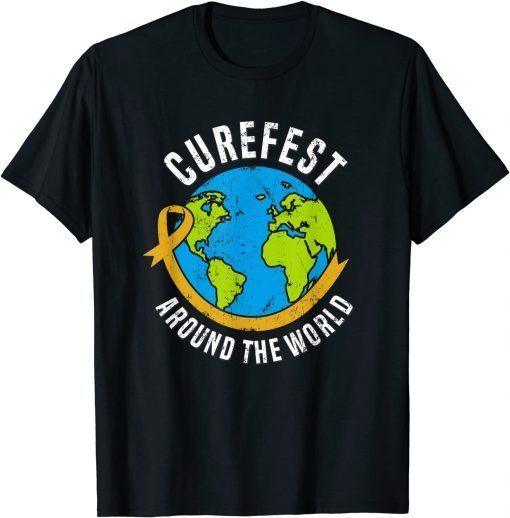 CureFest Around the World Globe Design Unisex T-Shirt