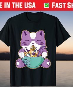 Cute Cat Ramen Halloween Spooky Noodle Soup Horror Outfit T-Shirt