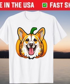 Cute Corgi Pumpkin Halloween Funny Dog Lovers Thanksgiving Classic T-Shirt