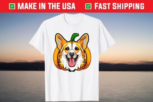 Cute Corgi Pumpkin Halloween Funny Dog Lovers Thanksgiving Classic T-Shirt