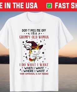 Don't Piss Me Off Unicorn Witch Hat Halloween T-Shirt