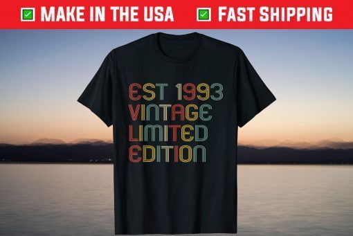 Est.1993 Vintage 1993 28th Birthday 28 Years Old T-Shirt