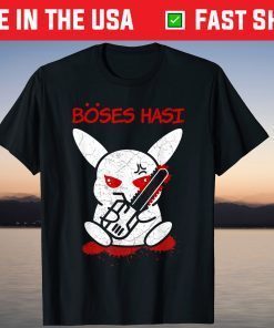 Evil Hasi Horror Rabbit Easter Chainsaw T-Shirt