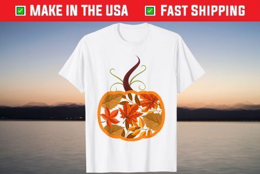 Fall Floral Pumpkin Autumn Halloween T-Shirt