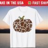 Fall Pumpkin Giraffe Print Autumn Thanksgiving Halloween T-Shirt