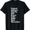 Foxtrot Uniform Charlie Kilo Bravo India Delta Echo November Unisex Shirt