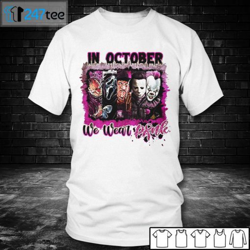 Friends In October We Wear Pink Halloween Unisex Shirt