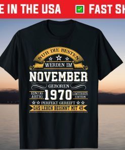 Geboren Im November 1970 49th Birthday T-Shirt
