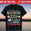 Girls 15th Birthday Floral Girls Born in November 2006 T-Shirt