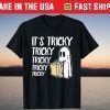 Halloween Cute Ghost Shirt It's Tricky Tricky T-Shirt