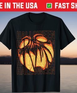 Halloween Horror Scary Pumpkin Face Costume T-Shirt