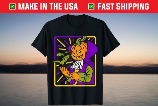 Halloween Pumpkin Demon Occult Tarot Card Illustration Tee Shirt