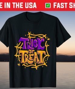 Halloween Trick or Treat Costume Spiderweb Illustration T-Shirt