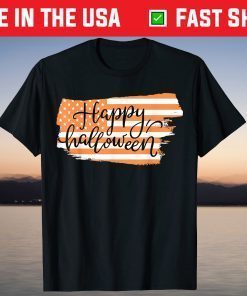 Halloween USA American Flag Happy Halloween T-Shirt