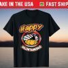 Happy Hallothanksmas Cat In Santa Hat Holiday Family T-Shirt