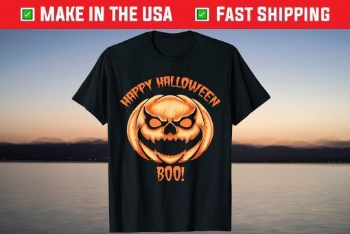 Happy Halloween Boo scary and spooky pumpkin Shirt