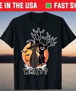 Happy Halloween Cat Witch T-Shirt