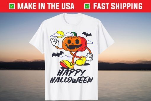 Happy Halloween Pumpkin Jack O Lantern Face Costume Gift T-Shirt