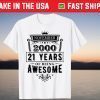 Happy November 2000 21 21st Twenty One Birthday Girls Crown T-Shirt