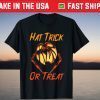 Hat Trick Or Treat Ice Hockey Halloween Coach T-Shirt