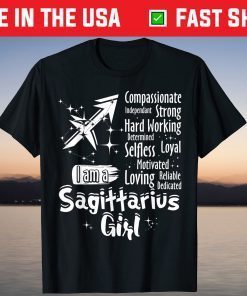 I Am A Sagittarius Girl Zodiac Sign T-Shirt