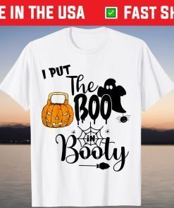 I Put the Boo in Booty Halloween Pumpkin Kettlebell Shirt