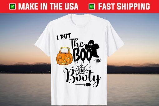 I Put the Boo in Booty Halloween Pumpkin Kettlebell Shirt