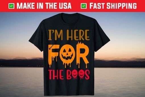 I'm Here For The Boos Pumpkin Cute Halloween Costume T-Shirt