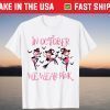 In October We Wear Pink Breast Cancer Halloween Witch Squad T-Shirt