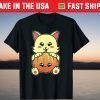 Kawaii Halloween Cat with Pumpkin Trick Or Treat Shirt