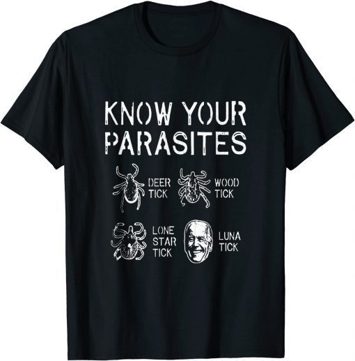 Know Your Parasites Tick Biden anti biden Official Shirt