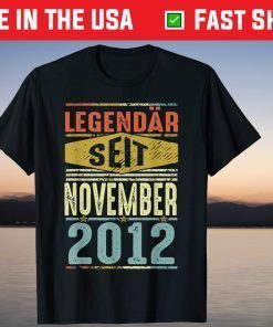Legendary since November 2012 8th Birthday T-Shirt