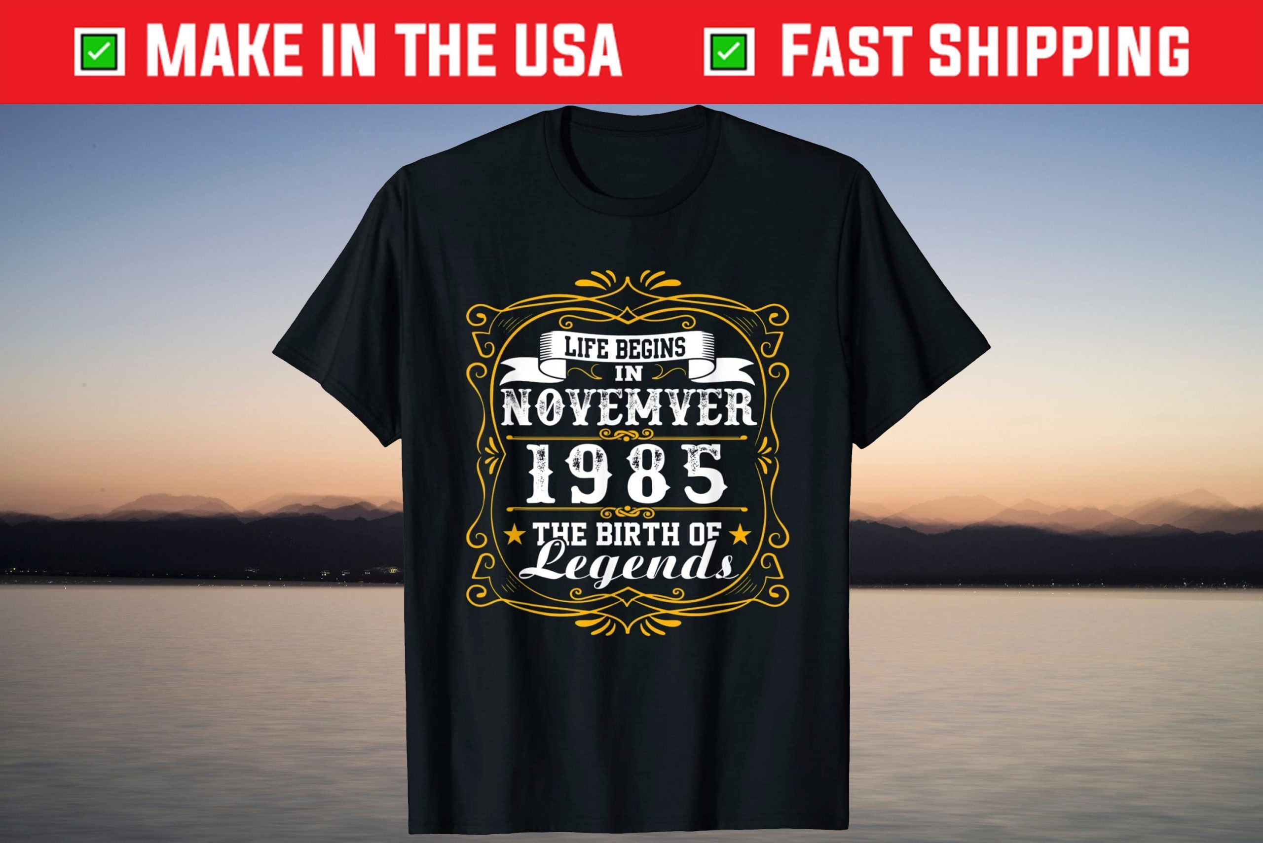 Legends Are Born In November 1985 Birthday T-Shirt Legends Are Born In November 1985 Birthday T-Shirt