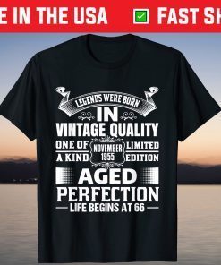 Legends Were Born In November 1955 66th Birthday T-ShirtLegends Were Born In November 1955 66th Birthday T-Shirt