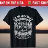 Legends Were Born In November 1996 25th Birthday T-Shirt