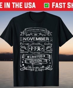 Legends Were Born November 1996 25 Years Old 25th Birthday T-Shirt