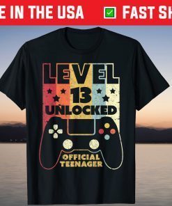 Level 13 Unlocked, Official Teenager 13th Birthday Shirt
