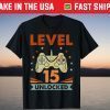 Level 15 Unlocked Video Game 15th Birthday Gamer Boys T-Shirt