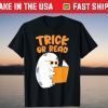 Librarian Trick or Read Halloween Ghost Read Book Costume Tee Shirt