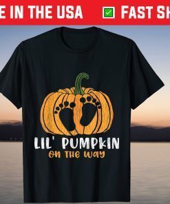 Little Pumpkin Pregnancy Mom To Be Halloween Pregnant Mother T-Shirt