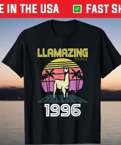 Llamazing Since Born 1996 Birthday 25 Years Llama T-Shirt