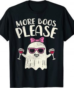 More Boos Please Wine Cute Ghost Halloween Drinking Lover Official ShirtMore Boos Please Wine Cute Ghost Halloween Drinking Lover Official Shirt