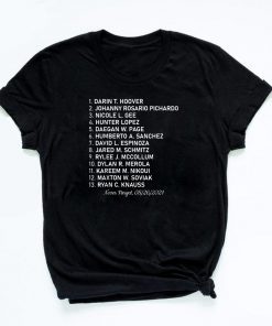 Never Forget Of Fallen Soldiers 13 Heroes Name Official Shirt