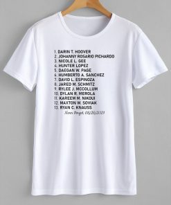 Never Forget Of Fallen Soldiers 13 Heroes Name Limited T-Shirt