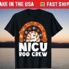 Nicu Boo Crew Nurse Halloween Ghost Pumpkin Rainbow Shirt