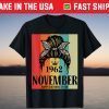 November 1962 Birthday Girl Messy Bun Happy Birthday To Me T-Shirt