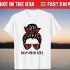 November Girl Birthday Messy Bun Hair Plaid Christmas T-Shirt