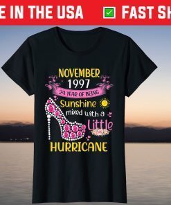 November Girls 1997 24 Years Old Awesome Since 1997 T-Shirt