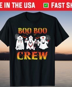 Nurse Boo Boo Crew Scary Ghost Nurse Halloween Costume T-Shirt